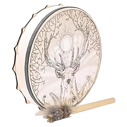 CEHJZQRPL Schamanische Trommel Symbol Spirituelle Musiktrommel mit Trommelstöcken Handgemachte ätherische for Erwachsene von CEHJZQRPL
