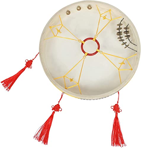 CEHJZQRPL Schamanische Trommel Traditionelle Holztrommel mit Trommelset Trommelpeitsche Tragbare ätherische for Kinder und Erwachsene Handtrommel von CEHJZQRPL