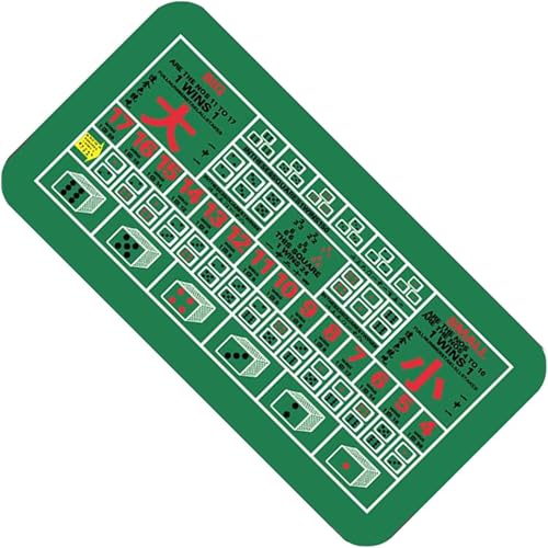 CEHJZQRPL Tragbare Pokermatte aus Gummi, professionelle Tischmatten aus Wildledergummi for Texas Hold'em, wasserdicht, for Casino, Baccarat, Würfel(Dice,47x 24inch) von CEHJZQRPL
