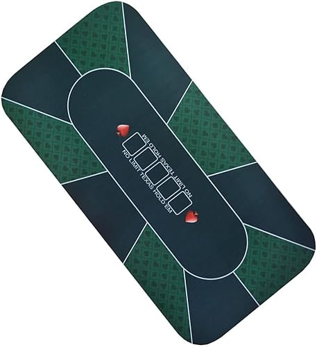 CEHJZQRPL Tragbare Pokermatte aus Gummi, professionelle Tischmatten aus Wildledergummi for Texas Hold'em, wasserdicht, for Casino, Baccarat, Würfel(Grün,70x 35inch) von CEHJZQRPL