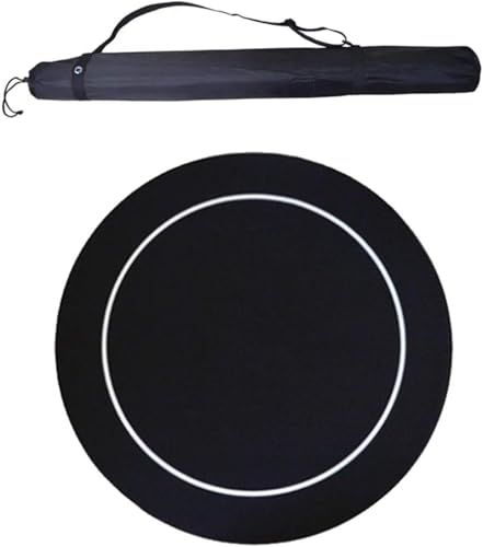CEHJZQRPL Tragbare Pokertischplatte Texas Hold'em Poker-Layout Gummi-Tischdecke Runde Tischmatte Brettspiel-Tuch-Layouts(24in) von CEHJZQRPL