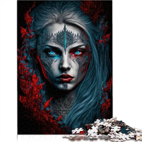 Puzzle mit leuchtenden blauen Augen, 1000 Teile, für Erwachsene, Puzzle, Holzpuzzle für Erwachsene, Heim-Lernspiele, DIY-Spielzeug, 1000 Teile (75x50cm) von CELFER