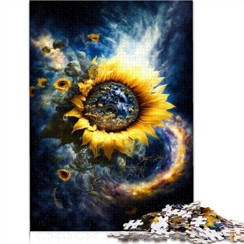 Puzzles 1000 Teile für Erwachsene, Universum-Sonnenblumen-Puzzles für Erwachsene, Holzpuzzles, Puzzles für Erwachsene, Geschenke, Spaß für die ganze Familie, Puzzles 1000 Stück (75x50cm) von CELFER