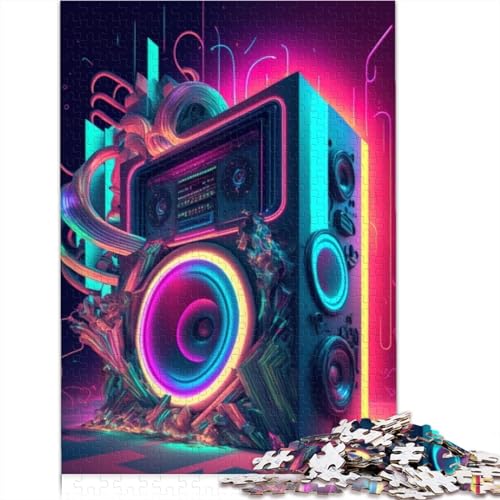 Puzzles 1000 Teile für Erwachsene und bei Live-Musik Neon-Puzzles für Erwachsene Geeignet für Erwachsene und über 12 Jahre 1000 Teile (75x50cm) von CELFER