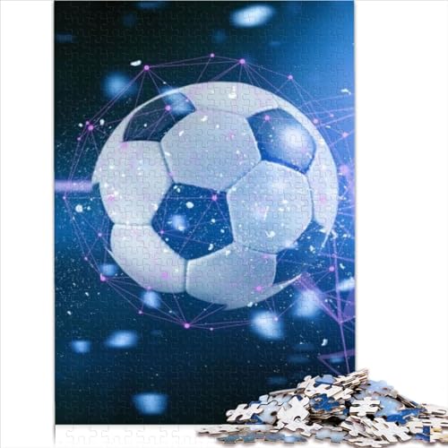 Puzzles 1000 teilige Puzzles für Erwachsene Glas Fußball Spaß Puzzles für Erwachsene Holzpuzzles für Erwachsene Lernspielzeug 1000 Stück (75 x 50 cm) von CELFER