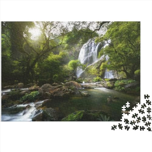 Puzzles Mountain Stream 500 Teile Holzpuzzle und das Puzzle für Erwachsene Holzpuzzle für Erwachsene und Jugendliche ab 12 Jahren 500 Teile (52 x 38 cm) von CELFER