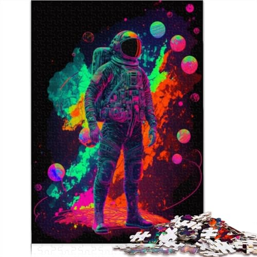 Puzzles für Erwachsene, 500 Teile, Astronauten-Poster, Puzzles für Erwachsene, Holzpuzzles, Erwachsene und 500 Teile (52x38cm) von CELFER