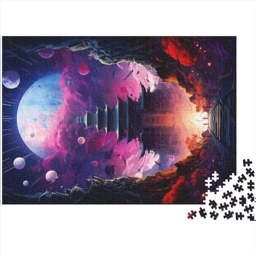 Puzzles für Erwachsene 1000 Teile Fantasy Tempel kosmische Kunst Puzzles für Erwachsene Holzpuzzle Geschenke Familienspiel für Erwachsene und 1000 Teile (75 x 50 cm) von CELFER