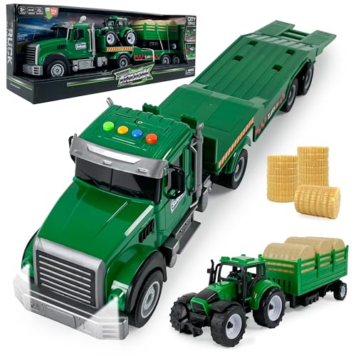 CELMAN Abschleppwagen Spielzeug - Lastwagen mit Traktor, Transporter LKW, Abschlepper Spielzeug mit Sound und Licht, Fahrzeuge Spielzeug, Geschenk für Kinder 3 4 5 6 Jahre CELMAN Abschleppwagen Spielzeug - Lastwagen mit Traktor, Transporter LKW, Abschlepper Spielzeug mit Sound und Licht, Fahrzeuge Spielzeug, Geschenk für Kinder 3 4 5 6 Jahre von CELMAN