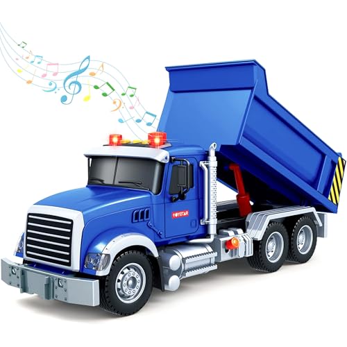 CELMAN Kipplaster Spielzeug - LKW Spielzeug mit Sound und Licht, Groß Lastwagen 1:16, Muldenkipper mit beweglicher Heckklappe, Spielfahrzeug für Jungen 3 4 5 6 7 8 Jahre von CELMAN