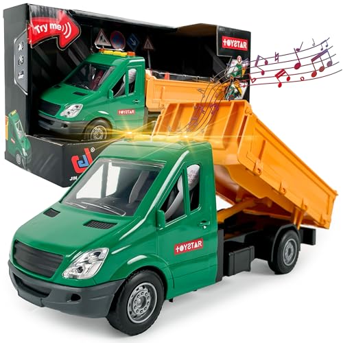 CELMAN Lastwagen Spielzeug ab 3 Jahren - LKW mit Tieflader, Sprinter Kommunal mit Sound und Licht, 1:14 Transporter, Spielfahrzeug für Jungen 3 4 5 6 7 8 Jahre CELMAN Lastwagen Spielzeug ab 3 Jahren - LKW mit Tieflader, Sprinter Kommunal mit Sound und Licht, 1:14 Transporter, Spielfahrzeug für Jungen 3 4 5 6 7 8 Jahre von CELMAN