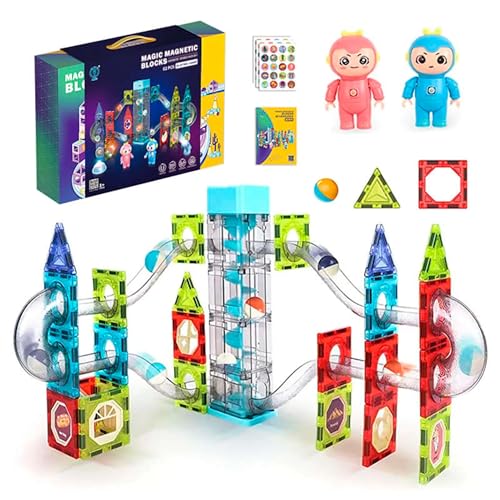 CELMAN Magnetische Bausteine mit Zubehör - Kreatives Lernen durch Spielen, perfekt für Jungen und Mädchen 3 4 5 6 7 8 Jahre, Magnetspielzeug, Magnete Bauklötze (82pcs) von CELMAN