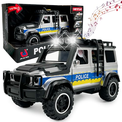 CELMAN Polizei Spielzeug Auto ab 3 Jahre - Großer Polizeiauto mit Licht und Sound, Polizei-SUV, Fahrzeuge 1:14, Geschenk für Jungen 3 4 5 6 7 8 Jahre von CELMAN