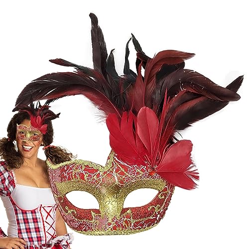 CEMELI Halbe Gesichtsbedeckung für Halloween-Kostüm - Maskerade Gesichtsbedeckung - Halloween-Party-Gesichtsbedeckung, Karneval-Halloween-Gesichtsbedeckung für Mardi Gras von CEMELI