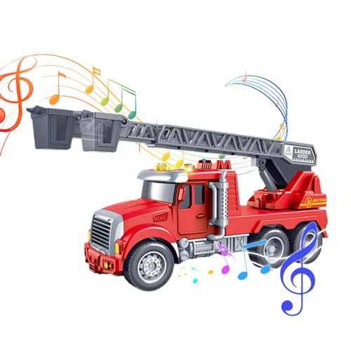CEMELI Reibungsautos - Simuliertes Spielzeugfahrzeug mit Lichtern und Geräuschen,BAU-LKW-Spielzeug für Kinder, Jungen und Mädchen ab 4 Jahren, BAU-LKWs von CEMELI