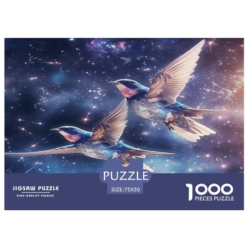 Animal Golden Sparrow Puzzles 1000 Teile Für Erwachsene Geburtstag Family Challenging Games Wohnkultur Educational Game Stress Relief Toy 1000pcs (75x50cm) von CENMOO