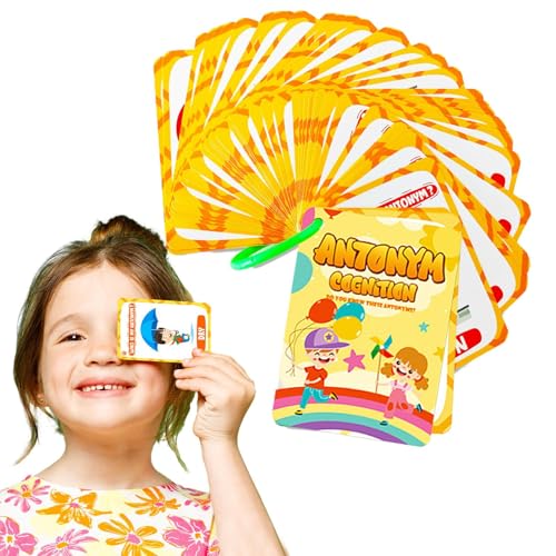 CENMOO Antonyme Spiel | 50 Blatt Flash Card mit illustrierten Worten, Spielzeug für Kinder Jungen und Mädchen im Alter von 3 bis 6 Jahren, Lernaktivitäten, Lernspielzeug, lernen Antony CENMOO Antonyme Spiel | 50 Blatt Flash Card mit illustrierten Worten, Spielzeug für Kinder Jungen und Mädchen im Alter von 3 bis 6 Jahren, Lernaktivitäten, Lernspielzeug, lernen Antony von CENMOO