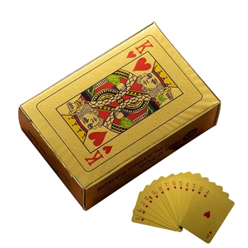 CENMOO Pokerkarten - Lernkarten für Kinder - Neuheit aus Goldfolie Kleine goldene Karten für Kinder, Lernspielzeug für Erwachsene Strandspiele CENMOO Pokerkarten - Lernkarten für Kinder - Neuheit aus Goldfolie Kleine goldene Karten für Kinder, Lernspielzeug für Erwachsene Strandspiele von CENMOO