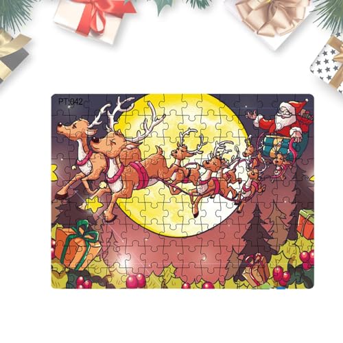 CENMOO Puzzle des Weihnachtsmanns – Puzzles aus Karton, großes Winterdekor-Puzzle in Form eines Weihnachtsmanns für Mädchen und Alter von 2 bis 8 Jahren von CENMOO