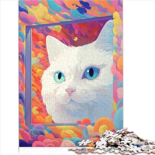 Colorful and Cute Cats 300 Teile Puzzles für Erwachsene Geburtstag Family Challenging Games Lernspiel Moderne Wohnkultur Stress Relief 300pcs (40x28cm) von CENMOO