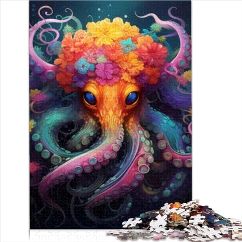Colourful Octopus Puzzle 1000 Teile Erwachsene Home Decor Family Challenging Games Educational Game Geburtstag Entspannung und Intelligenz 1000pcs (75x50cm) von CENMOO