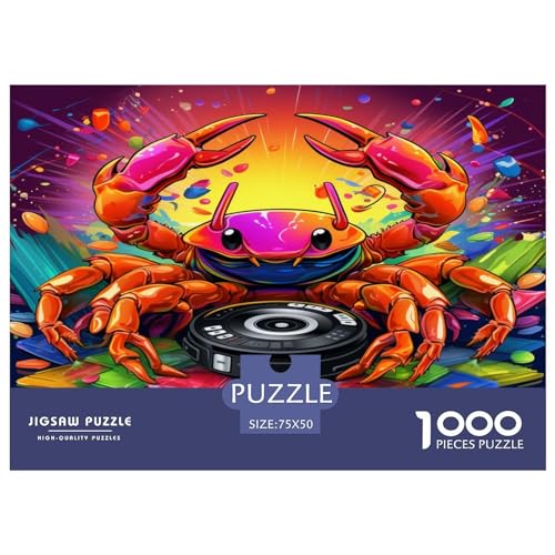Cool and Colorful Crabs 1000 Teile Erwachsene Puzzles Educational Game Geburtstag Home Decor Family Challenging Games Stress Relief 1000pcs (75x50cm) von CENMOO