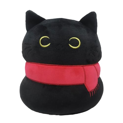 Plüschkissen für Katzen, 22,1 cm, schwarze Katze, weiches Katzen-Plüschtier, zum Kuscheln, weiches Plüsch, Kuschelkissen für Mädchen, Jungen, Wohnzimmer, Schlafzimmer Plüschkissen für Katzen, 22,1 cm, schwarze Katze, weiches Katzen-Plüschtier, zum Kuscheln, weiches Plüsch, Kuschelkissen für Mädchen, Jungen, Wohnzimmer, Schlafzimmer von CENMOO