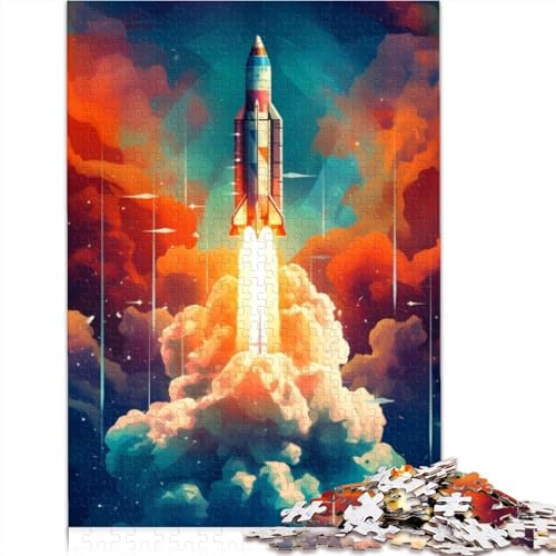 Puzzle „Raketenrauch“, 1000 Teile, Puzzle für Erwachsene, Holzpuzzle für Erwachsene, Lernspiel, Herausforderungsspielzeug, 1000 Teile (75 x 50 cm) von CENMOO