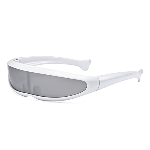 CENPEK 2 PCS Futuristic Su+T160:T166 Snglasses für Cosplay Slim Cyclops Adult Party von CENPEK