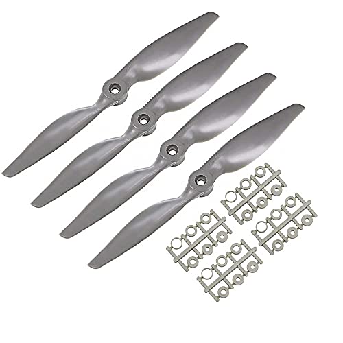 CENPEK 4er-Pack RC-Propeller CW 7x5 Zoll 2-Flügel für Flugzeuge Nylon Grau mit Adapterringen CENPEK 4er-Pack RC-Propeller CW 7x5 Zoll 2-Flügel für Flugzeuge Nylon Grau mit Adapterringen von CENPEK