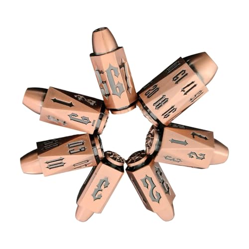 CENPEK Bullet-Würfel-Set, DND-Würfel, Metall-Revolverwürfel, Würfelpistolenwürfel, DND-Geschenke für Dungeons and Dragons, Pathfinder, Warhammer 40k oder Themen-Tischspiele CENPEK Bullet-Würfel-Set, DND-Würfel, Metall-Revolverwürfel, Würfelpistolenwürfel, DND-Geschenke für Dungeons and Dragons, Pathfinder, Warhammer 40k oder Themen-Tischspiele von CENPEK