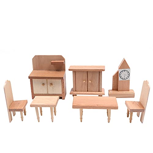 CENPEK Puppenhausmöbel Maßstab 1:12 Puppenhaus Holzmöbel Miniaturset Puppenhaus Zubehör Möbel Modell Küche Zimmer CENPEK Puppenhausmöbel Maßstab 1:12 Puppenhaus Holzmöbel Miniaturset Puppenhaus Zubehör Möbel Modell Küche Zimmer von CENPEK