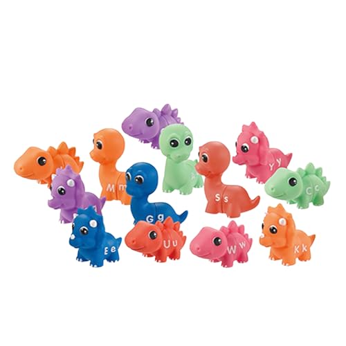 CENRF Dinosaurier sortiert mit Alphabet | verschiedene Spielzeuge – 26 Stück verschiedene Dinosaurierbuchstaben, Lernspielzeug, doppelseitiges Lernspielzeug, verschiedene Buchstaben, Motorspielzeug von CENRF