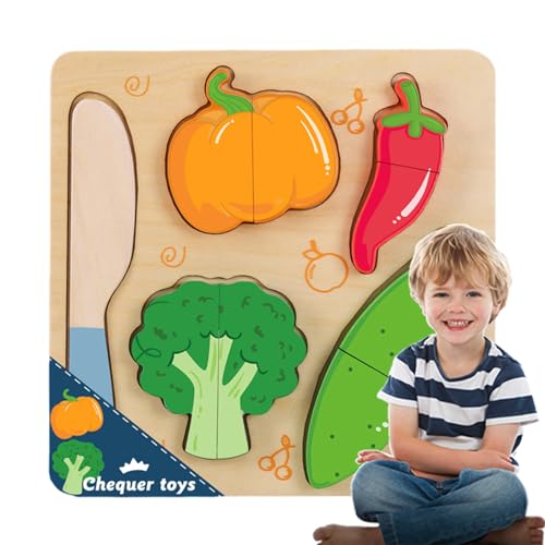 CENRF Puzzle zum Sortieren von Formen aus Holz – pädagogisches sensorisches Spielzeug aus Holz, Lebensmittelspielzeug für Alter von 0 bis 3 Jahren, Lebensmittel-Set aus Holz für die Feinmotorik CENRF Puzzle zum Sortieren von Formen aus Holz – pädagogisches sensorisches Spielzeug aus Holz, Lebensmittelspielzeug für Alter von 0 bis 3 Jahren, Lebensmittel-Set aus Holz für die Feinmotorik von CENRF