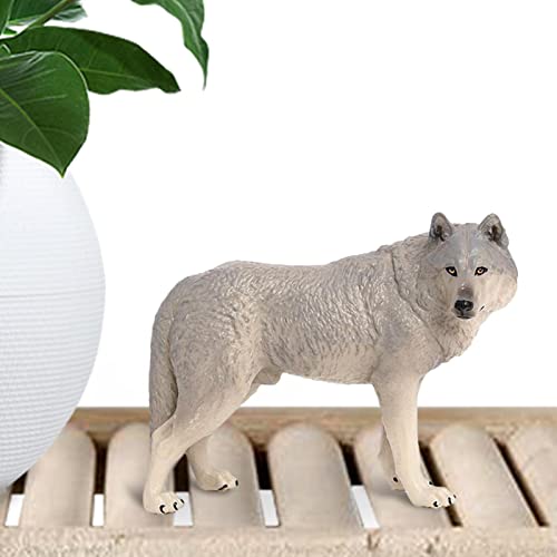 CENRF Wolf Figuren, Realistische Wolfstiere Figuren, Wolf Solide Simulation Modell Wolf Figur Spielzeug für Alter 3-5 6-12 Diorama Geburtstagsgeschenk von CENRF