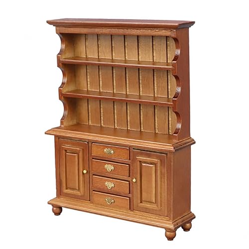 Puppenhaus Möbel, Puppenschrank mit Bücherregal 1:12 Maßstab Miniatur Puppenhaus Vintage Holztisch Mini Wohnzimmer Schlafzimmer Puppen & Zubehör DIY Puppenhaus Dekorationen für Mädchen Puppenhaus Möbel, Puppenschrank mit Bücherregal 1:12 Maßstab Miniatur Puppenhaus Vintage Holztisch Mini Wohnzimmer Schlafzimmer Puppen & Zubehör DIY Puppenhaus Dekorationen für Mädchen von CEOSPERE