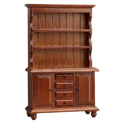 Puppenhaus Möbel, Puppenschrank mit Schublade 1:12 Maßstab Miniatur Puppenhaus Vintage Holzschrank Mini Wohnzimmer Schlafzimmer Puppen & Zubehör DIY Puppenhaus Dekorationen für Mädchen Puppenhaus Möbel, Puppenschrank mit Schublade 1:12 Maßstab Miniatur Puppenhaus Vintage Holzschrank Mini Wohnzimmer Schlafzimmer Puppen & Zubehör DIY Puppenhaus Dekorationen für Mädchen von CEOSPERE