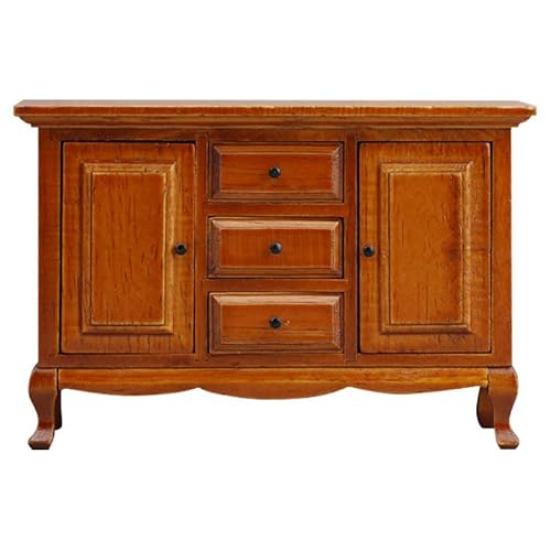 Puppenhaus Möbel, Puppenschrank mit Schubladen 1:12 Maßstab Miniatur Puppenhaus Vintage Holzschrank Mini Wohnzimmer Schlafzimmer Puppen & Zubehör DIY Puppenhaus Dekorationen für Mädchen Puppenhaus Möbel, Puppenschrank mit Schubladen 1:12 Maßstab Miniatur Puppenhaus Vintage Holzschrank Mini Wohnzimmer Schlafzimmer Puppen & Zubehör DIY Puppenhaus Dekorationen für Mädchen von CEOSPERE