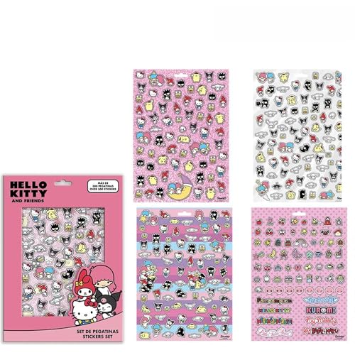 CERDÁ LIFE'S LITTLE MOMENTS Hello Kitty Aufkleber-Set für Kinder mit wiederverwendbaren Hello Kitty-Aufklebern für Mädchen, ideal zum Personalisieren von Rucksäcken, Notizbüchern, Mäppchen und mehr von CERDÁ LIFE'S LITTLE MOMENTS