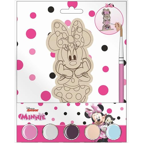CERDÁ LIFE'S LITTLE MOMENTS Minnie-Holzfiguren – Set aus dekorativen Figuren zum Bemalen mit Minnie-Maus-Design, aus robustem Holz, für Bastelarbeiten und Aktivitäten für Kinder von CERDÁ LIFE'S LITTLE MOMENTS