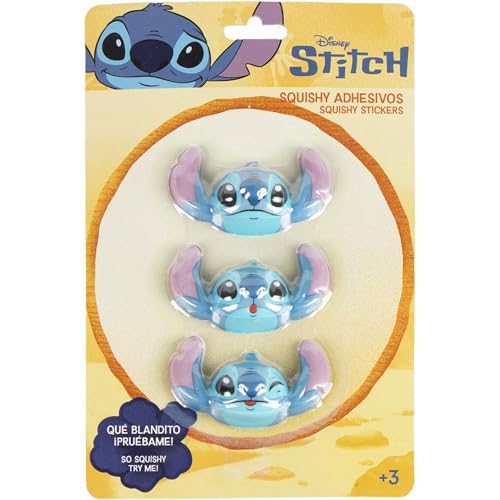 Squishy Stitch Aufkleber-Set – Dekoratives Set mit strukturierten Stitch-Aufklebern mit 3D-Effekt und Kawaii-Design für Kinder, ideal für Bastelarbeiten, Geschenke und persönliche Dekoration von CERDÁ LIFE'S LITTLE MOMENTS
