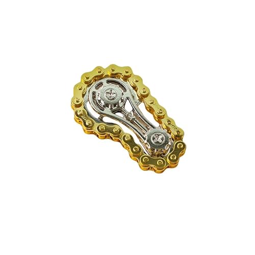 CERFFOOL Fidget Toy in Fahrradkette, EDC Spielzeug, Fidget Slider Toys 2 Gears Figity Spin Finger Games Anti-Angst Fidget Spinner für Erwachsene Kinder Anti-Stress Sensory Spielzeug Fingerspiele (Gold CERFFOOL Fidget Toy in Fahrradkette, EDC Spielzeug, Fidget Slider Toys 2 Gears Figity Spin Finger Games Anti-Angst Fidget Spinner für Erwachsene Kinder Anti-Stress Sensory Spielzeug Fingerspiele (Gold von CERFFOOL