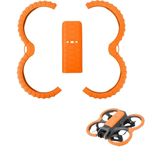 CERFFOOL Propellerschutz Protector und Back Cover Case für DJI Avata 2 Drohne Rückenschutzplatte Bumper Paddle Blade Anti-Crash Anti-Shake Anti-Kratzer Schutzhülle Drohne Zubehör (Orange) von CERFFOOL