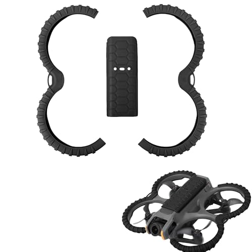 CERFFOOL Propellerschutz Protector und Back Cover Case für DJI Avata 2 Drohne Rückenschutzplatte Bumper Paddle Blade Anti-Crash Anti-Shake Anti-Kratzer Schutzhülle Drohne Zubehör (Schwarz) von CERFFOOL