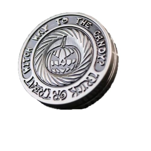 CERFFOOL Rotierende Münze EDC Spielzeug aus Metall, Spielzeug gegen Angst, Push Slider, für Erwachsene, Kinder, Anti-Stress, Sensory, Fingerspiel zur Linderung (Silber) von CERFFOOL