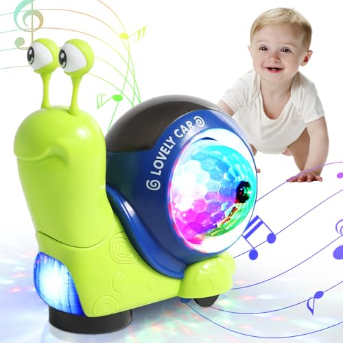CESHMD Schnecke Krabbelspielzeug Baby Spielzeug ab 3 6 9 Monate, Krabbelspielzeug Baby Tummy Time Toys mit Lichter und Musik, Monate Neugeborenes Spielzeug für 1 Jahr Jungen Mädchen CESHMD Schnecke Krabbelspielzeug Baby Spielzeug ab 3 6 9 Monate, Krabbelspielzeug Baby Tummy Time Toys mit Lichter und Musik, Monate Neugeborenes Spielzeug für 1 Jahr Jungen Mädchen von CESHMD
