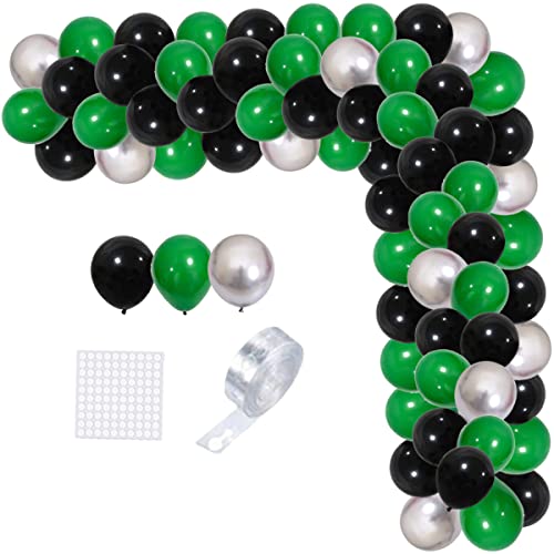 Grün Schwarz Silber Ballon Girlande Bogen Kit, 117PCS Grün Schwarz Metallic Silber Ballons Video Gaming Party Ballon für World Fußball Ball Geburtstag Graduierung Neujahr Party Dekorationen Grün Schwarz Silber Ballon Girlande Bogen Kit, 117PCS Grün Schwarz Metallic Silber Ballons Video Gaming Party Ballon für World Fußball Ball Geburtstag Graduierung Neujahr Party Dekorationen von CEUQIESO
