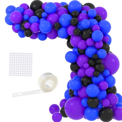 Schwarz Lila Blau Ballonbogen Kit - Lila Luftballons Blau Schwarz Ballons Videospiel Ballons für Videospiel Party Dekoration Baby Dusche Geburtstag Party Dekorationen Schwarz Lila Blau Ballonbogen Kit - Lila Luftballons Blau Schwarz Ballons Videospiel Ballons für Videospiel Party Dekoration Baby Dusche Geburtstag Party Dekorationen von CEUQIESO