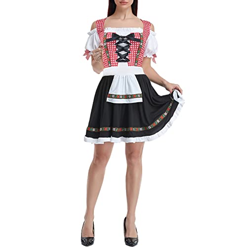 CEWIFO Kostüm Bayerin für Herren – traditionelles Trachtenkleid mit Dirndl-optik, ideal fü r Bierfeste, Junggesellenabschiede & (A, S) von CEWIFO