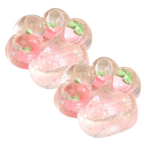 Riesige -Stress-Katzenpfote- – ultraweiches Silikon-Quetschspielzeug, simuliertes Zieh, 7x6.5cm (Pink, 2) von CEWIFO